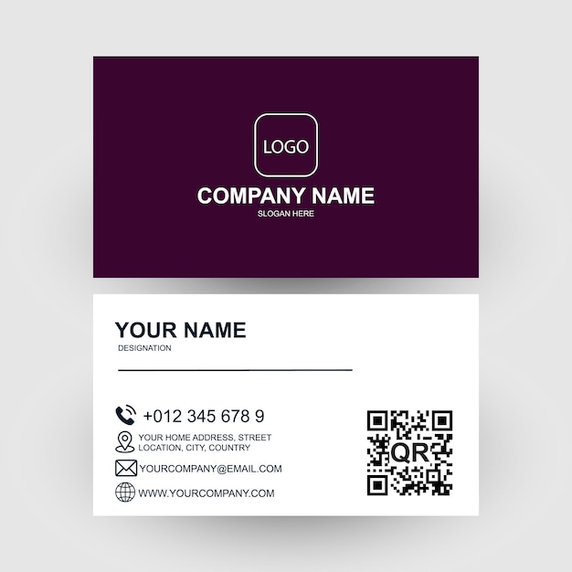 A business card