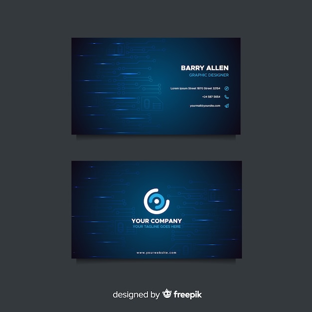 Vector business card