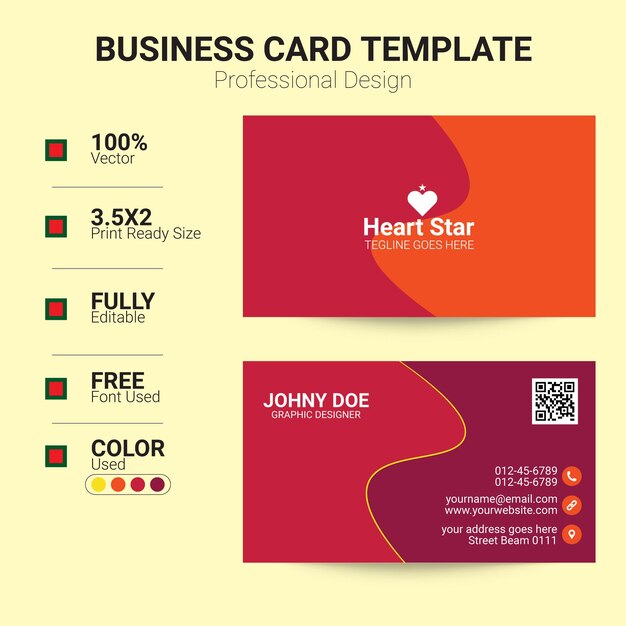 Vector business card