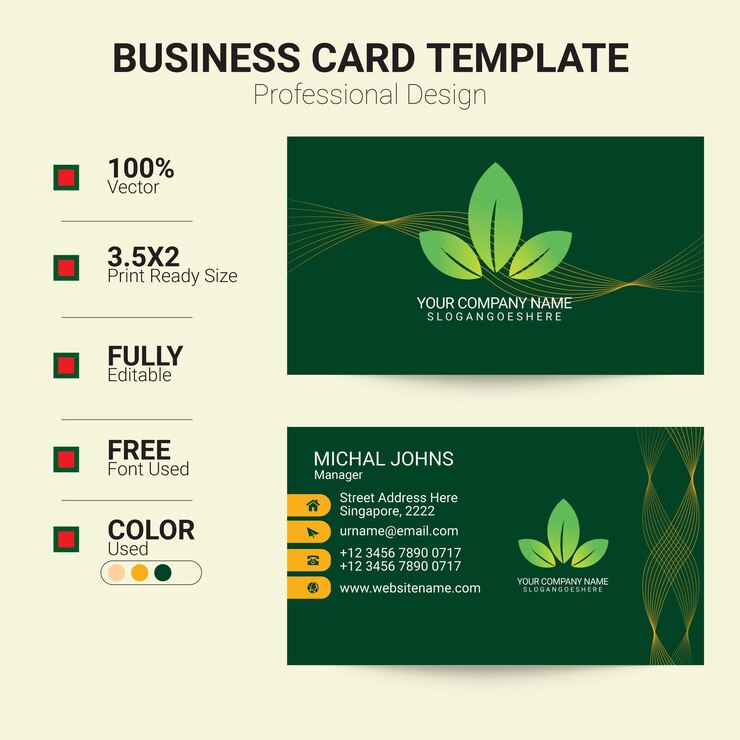 Vector business card