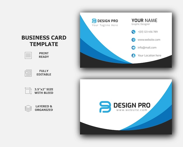 Vector business card