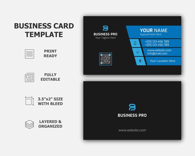 Vector business card