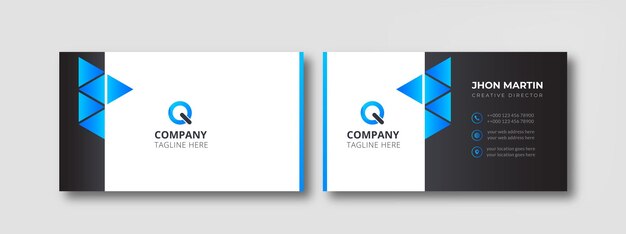 Vector business cards design clean modern creative style templates