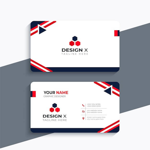 Vector business cards design clean modern creative style templates