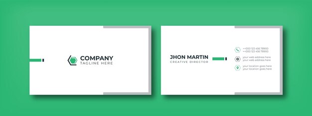 Vector business cards design clean modern minimal style templates