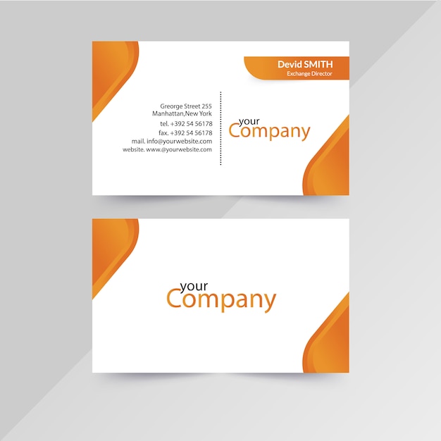 Business cards front and back