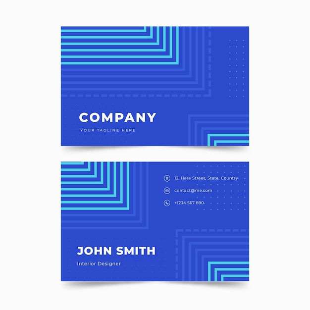 Vector business cards geometric style