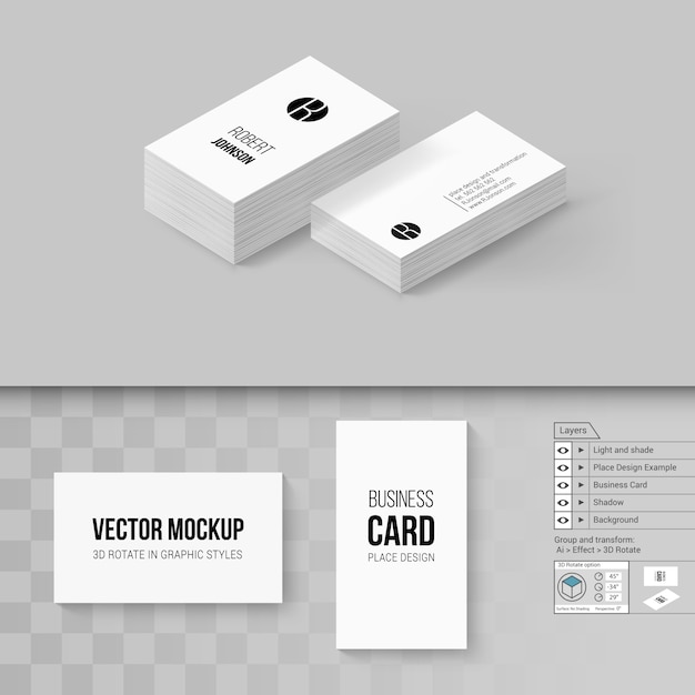 Vector business cards template. branding  with rotate options