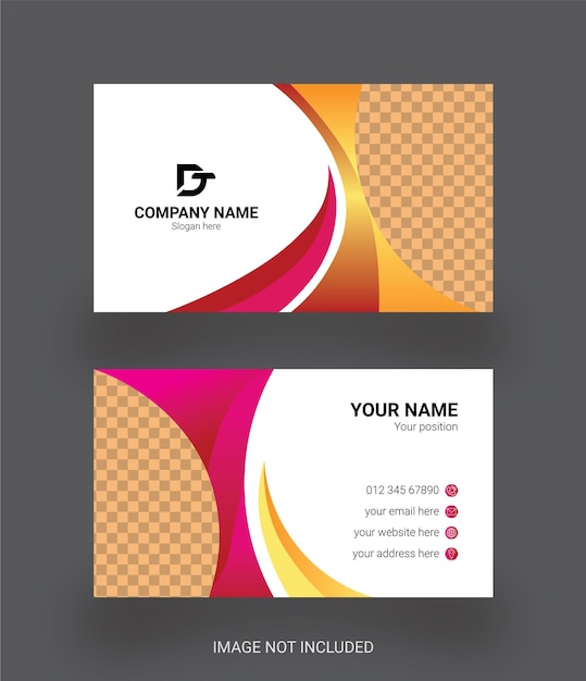 Business cards template front side and back side design vector eps10