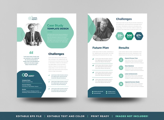 Business Case study or Marketing Sheet and Flyer DesignA 