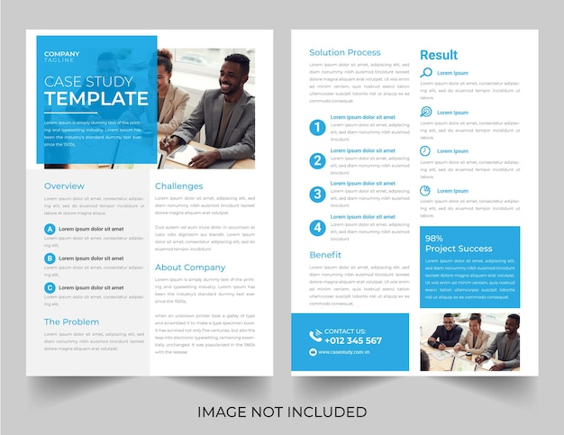 Business Case study template Premium Vector