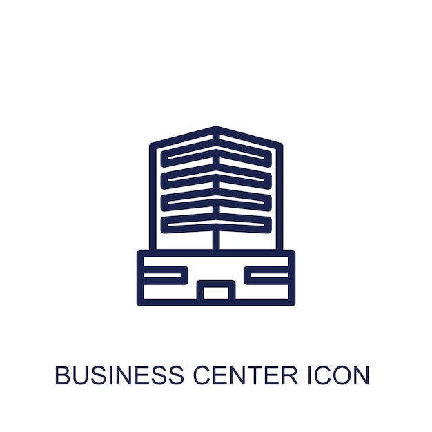 Premium Vector | Business center icon white background