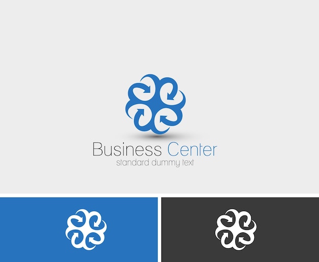 Vector business center vector logo template.