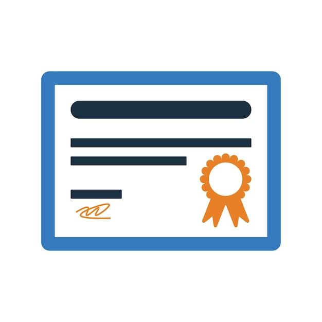 Business certificate icon
