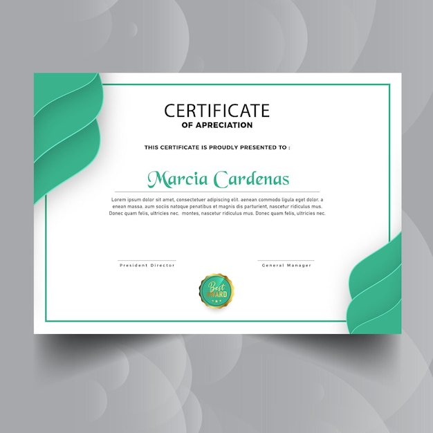 Business  certificate template design