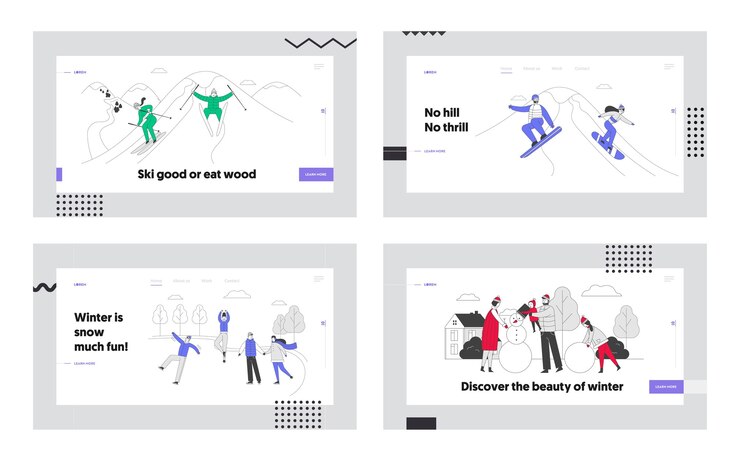 Vector business characters discussion landing page