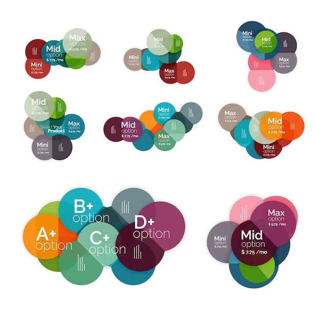 Modello di banner infografica del circolo aziendale