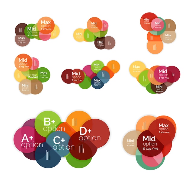 Vettore modello di banner infografico del cerchio aziendale