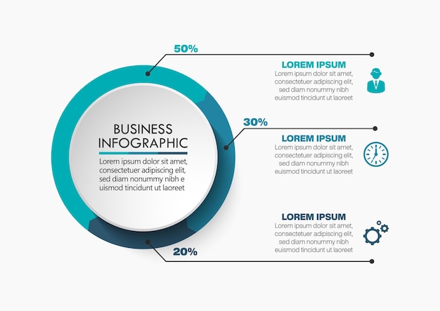 Business circle timeline infographic template