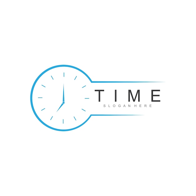 Business clock logo template vector icon