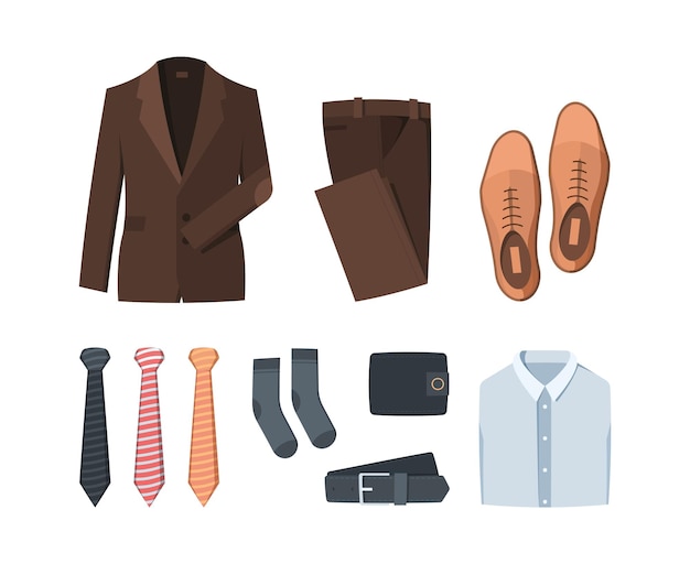 Free Vector | Fashion business man accessories set