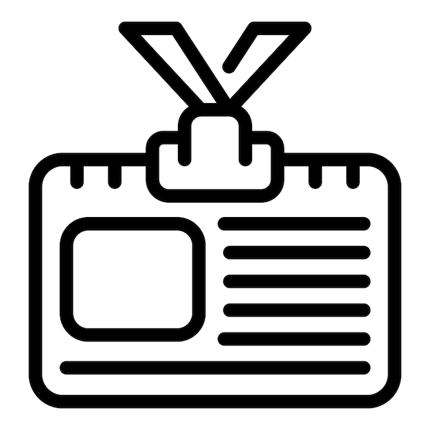 ビジネス コラボレーション id カード アイコン 白い背景で隔離の web デザインのビジネス コラボレーション id カード ベクトル アイコンを概要します。