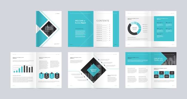 Vettore modello di layout di progettazione brochure aziendale aziendale