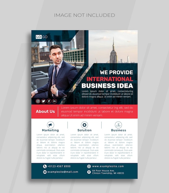 Business company flyer template