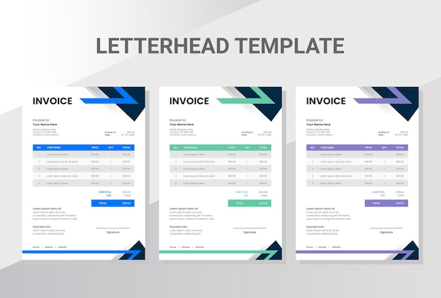 Business company invoice template