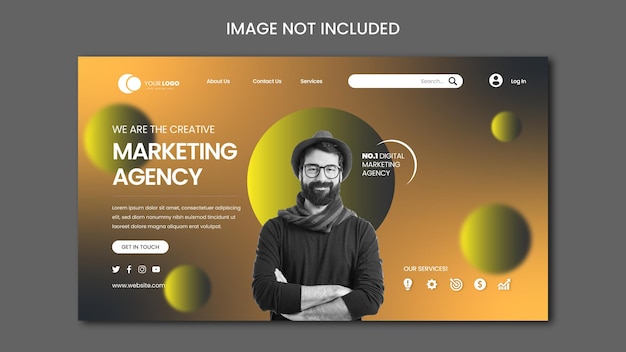 Vector business company landing page vector template