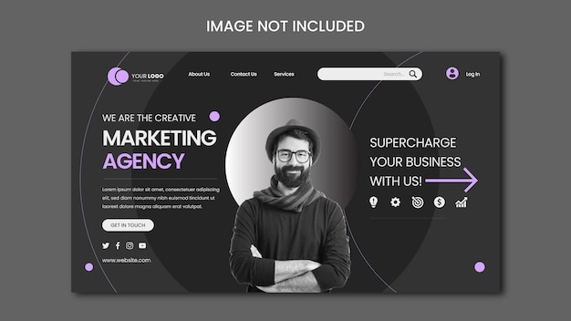 Business Company Landing Page Vector Template