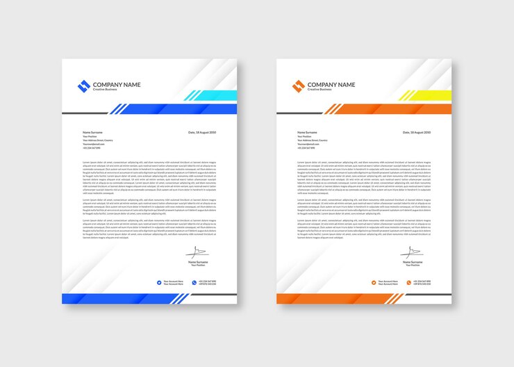 Business company letterhead template