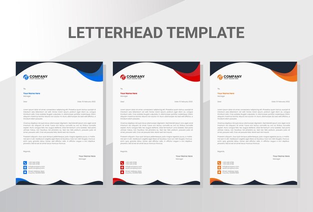 Business company letterhead template