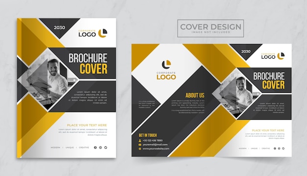 Business company profile brochure cover design template layout