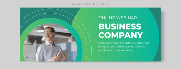 Vector business company social media facebook cover banner template