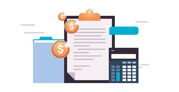 Business complete individual income tax return form online tax payment flat vector illustration