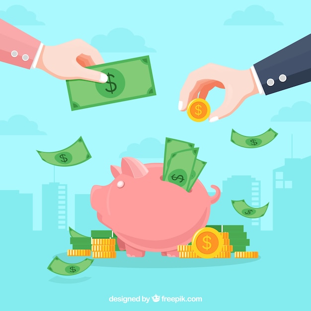 Business concept background with money