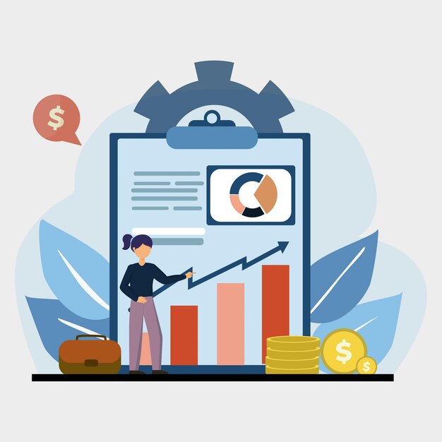 Business Concept Flat Design Illustration
