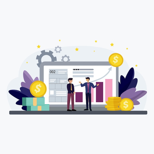 Business concept flat design illustration