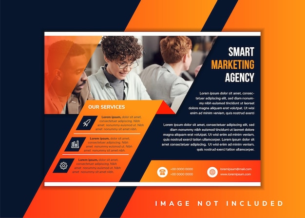 business concept flyer use horizontal layout.