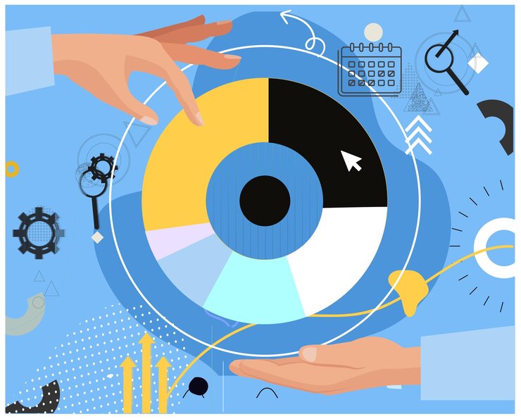 Vector business concept illustration of business planning analysis report market research