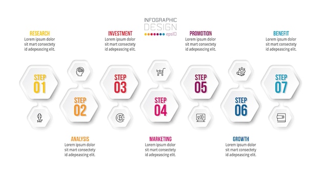 Business concept infographic sjabloon met optie