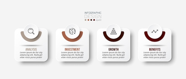 Business concept infographic sjabloon met opties