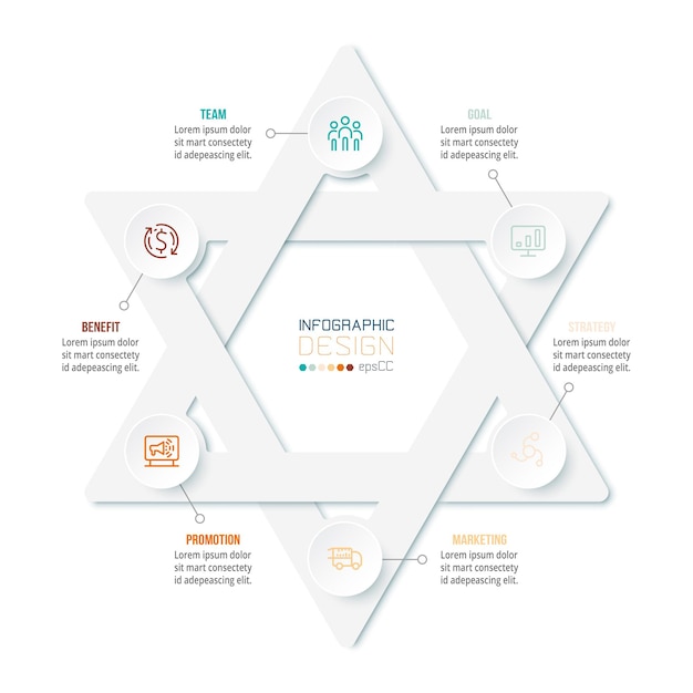 Modello di infografica concetto di business con diagramma.