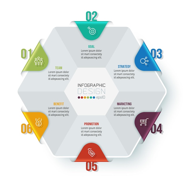 Modello di infografica concetto di business con diagramma.