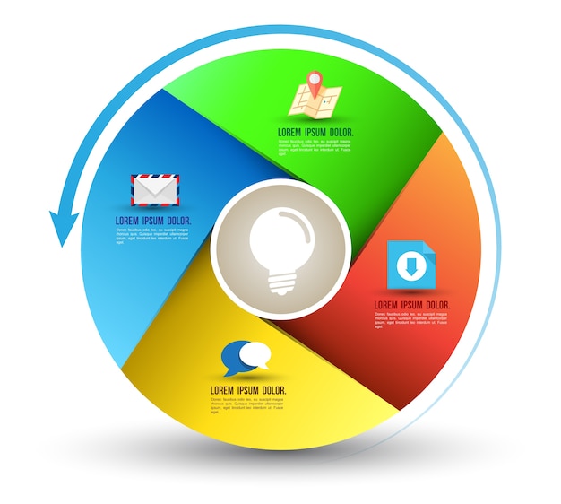 Business concept infographic template with icons