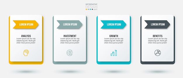 Business concept infographic template with option