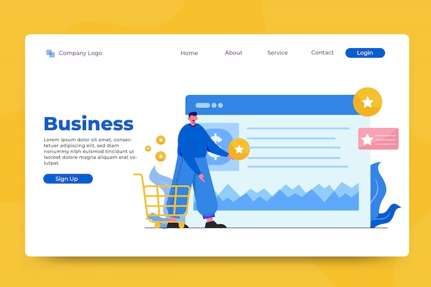 business concept landing page template