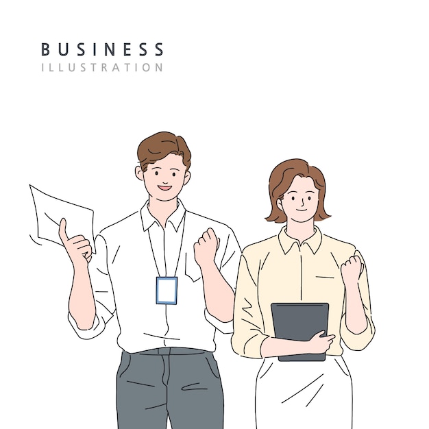 Business concept lijn illustratie