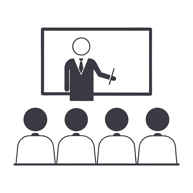 Business Concept met Corporate Training Session Vector Style Illustratieontwerp